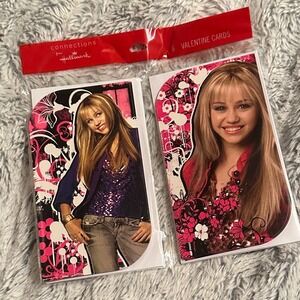Hallmark Hannah Montana Valentine Cards 6 Count Disney Miley Cyrus Vintage Y2K